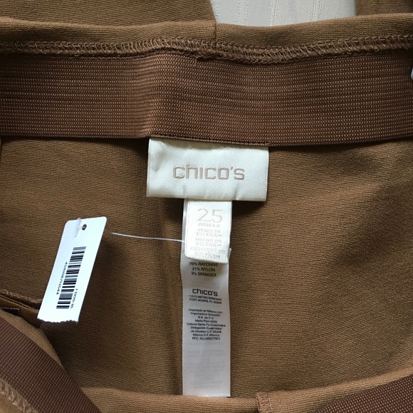 Chico’s Juliet size 2.5 (L/14) knit pants in a cognac color - Picture 2 of 3